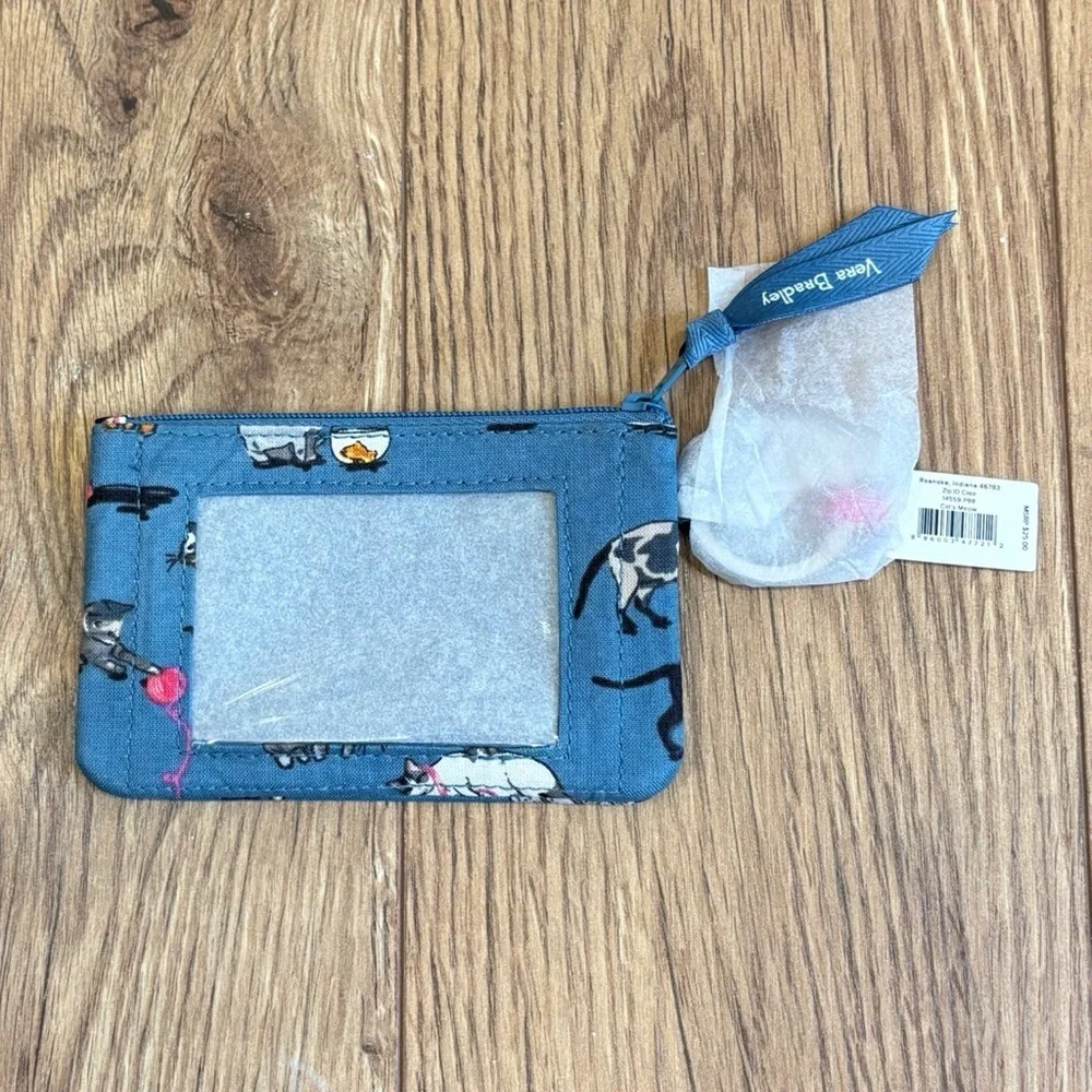 NWT Vera Bradley Cats Meow Zip ID Case - Picture 1 of 5